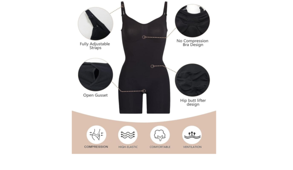 SHAPERX Women's Shapewear Bodysuit - Image 3