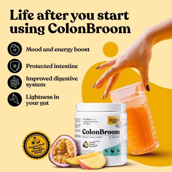ColonBroom Psyllium Husk Powder with Stevia - Image 3