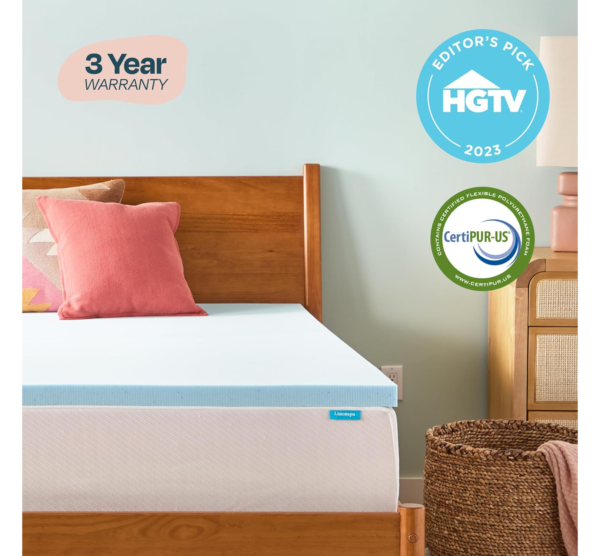 LINENSPA 2-Inch Gel Memory Foam Mattress Topper