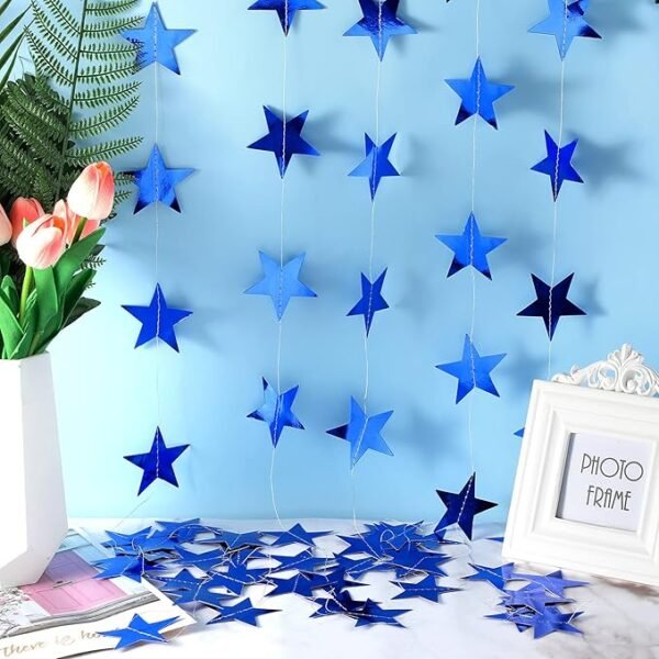Patelai Glitter Star Garland Banner Decor