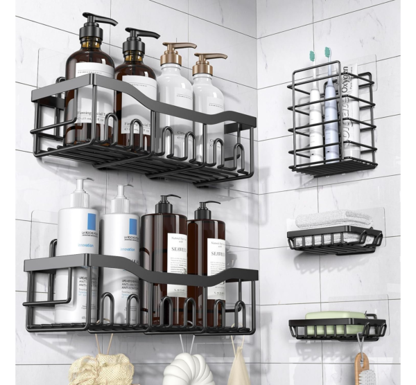 EUDELE Adhesive Shower Caddy (5 Pack)
