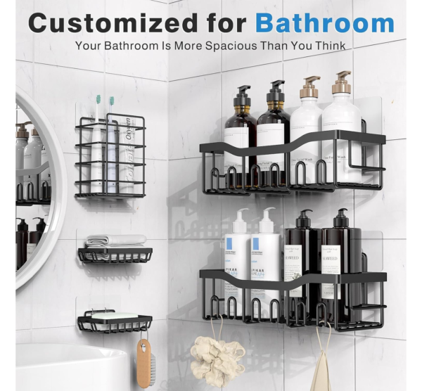 EUDELE Adhesive Shower Caddy (5 Pack) - Image 2