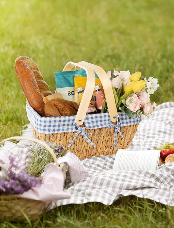 StorageWorks Wicker Basket with Washable Linner - Image 3
