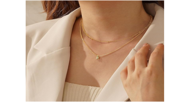 Yoosteel Mothers Day Gifts - Layered Initial Necklaces for Women Teen Girls